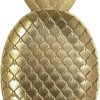 Healifty Gold Decorative Tray Pineapple Shape Decoration Serving Dish for Party Snacks Jewelry Display