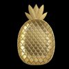 Healifty Gold Decorative Tray Pineapple Shape Decoration Serving Dish for Party Snacks Jewelry Display