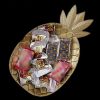 Healifty Gold Decorative Tray Pineapple Shape Decoration Serving Dish for Party Snacks Jewelry Display