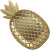 Healifty Gold Decorative Tray Pineapple Shape Decoration Serving Dish for Party Snacks Jewelry Display