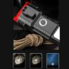 4 In 1 Versatile High Power Led Flashlight Focus Light Power Bank And Window Hammer 1200 MAh - Image 3