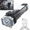4 In 1 Versatile High Power Led Flashlight Focus Light Power Bank And Window Hammer 1200 MAh - Image 4